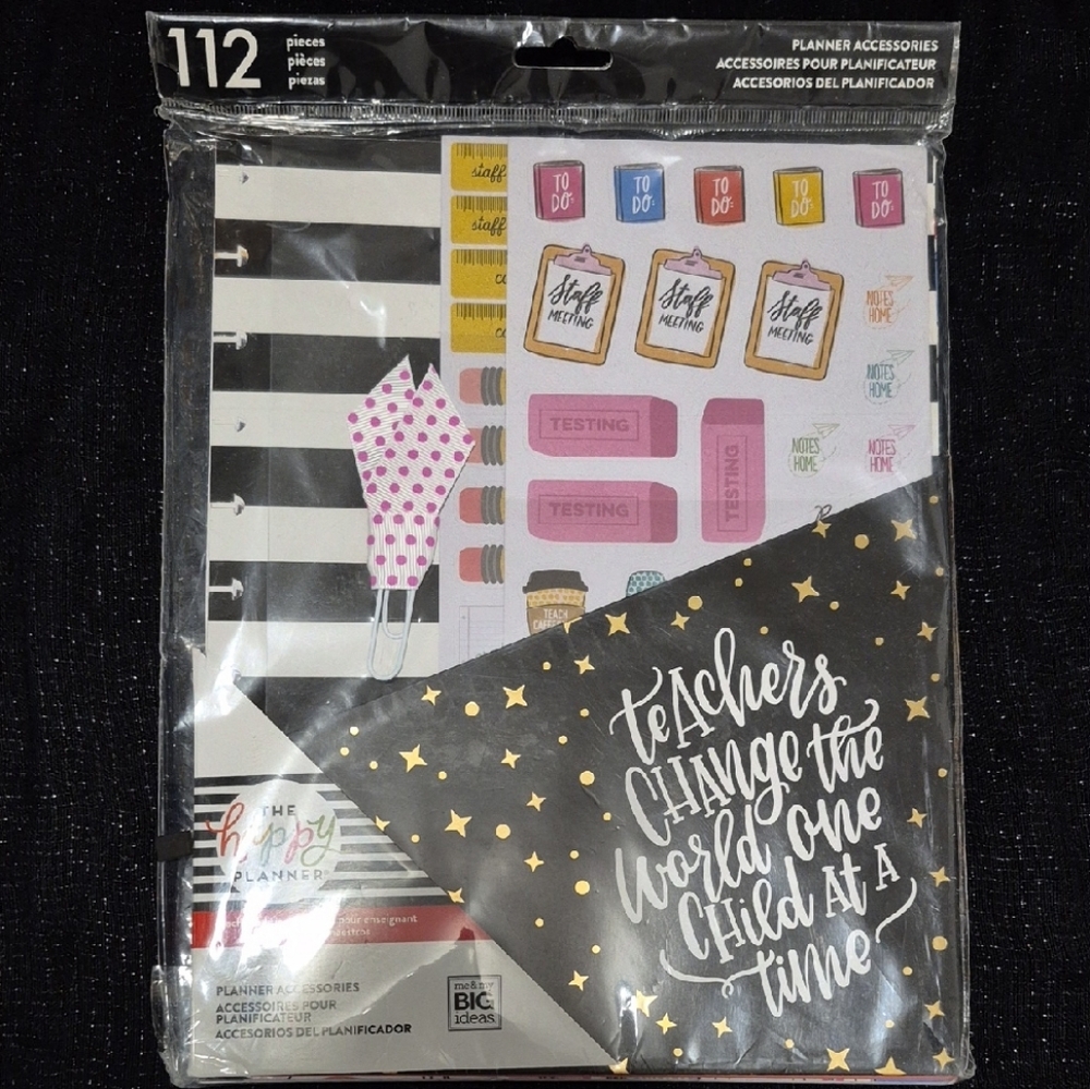 The Happy Planner 112 multi-color accessories designed to fit big size planners